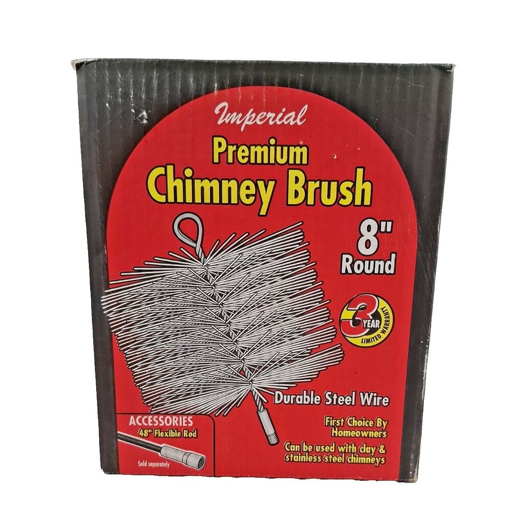 Imperial Premium Chimney Cleaning Brush 8" round Steel Wire BR0184
